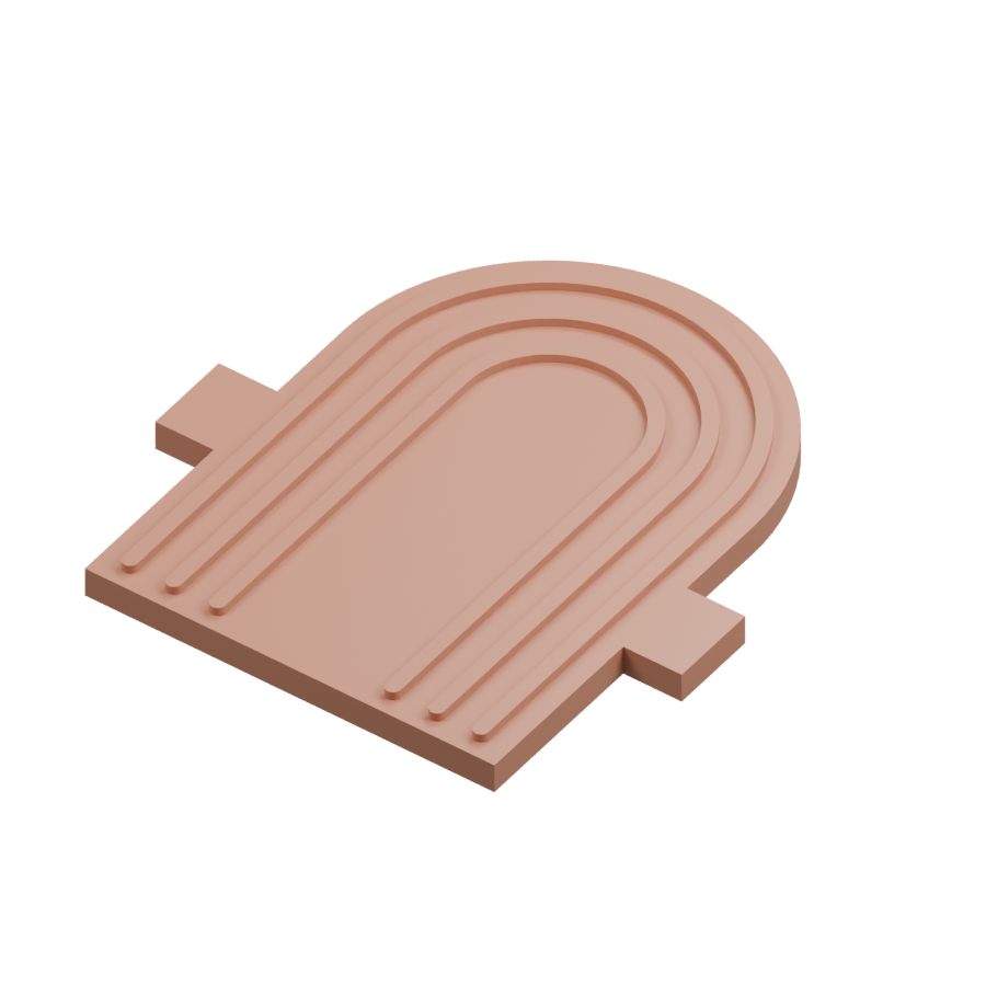3D render of the medium nested-arch stamp