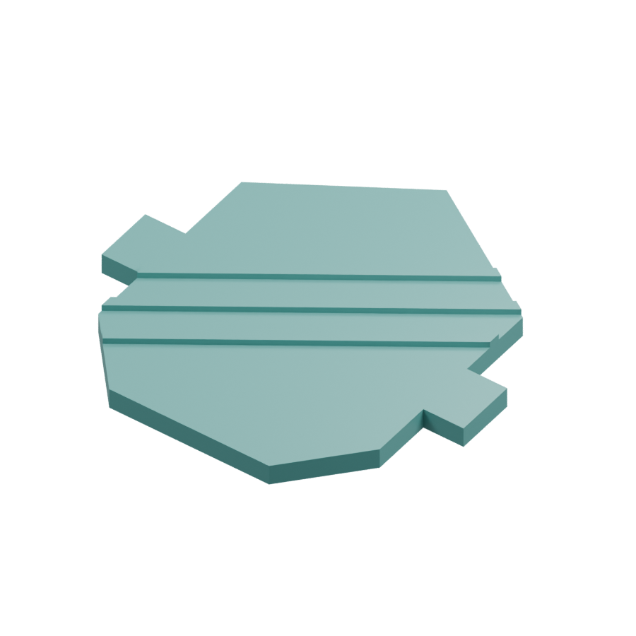 3D render of the medium diagonal-line stamp